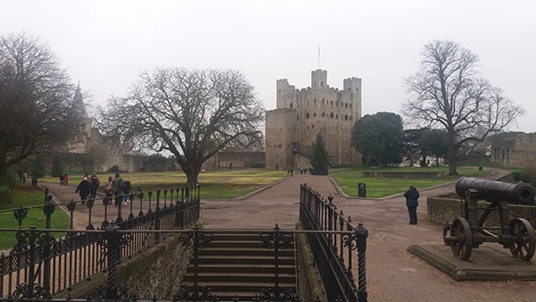 Vue du château de Rochester