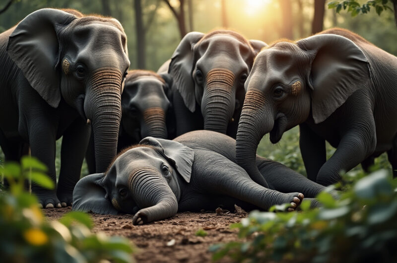 découvrez comment les éléphants expriment leur chagrin face à la perte de leurs congénères. plongez dans l'émotion et la complexité des rituels de deuil chez ces majestueuses créatures, révélant leur sensibilité et leur intelligence.