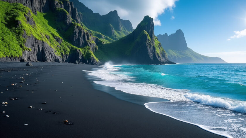découvrez les plus belles plages de sable noir à travers le monde. explorez des destinations tropicales uniques, où l'eau cristalline rencontre le sable volcanique. parfaites pour les vacances, ces plages offrent des paysages à couper le souffle et des expériences inoubliables.