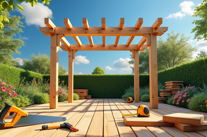 découvrez notre guide complet pour apprendre à fabriquer votre propre pergola en bois. suivez des étapes détaillées, des conseils pratiques et des astuces pour réaliser ce projet d'aménagement extérieur, qui ajoutera du charme et du confort à votre jardin.