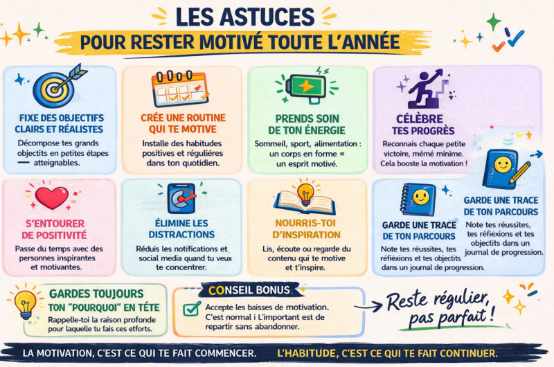 Les astuces pour rester motivé toute l’année
