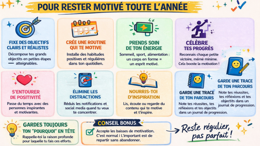 Les astuces pour rester motivé toute l’année