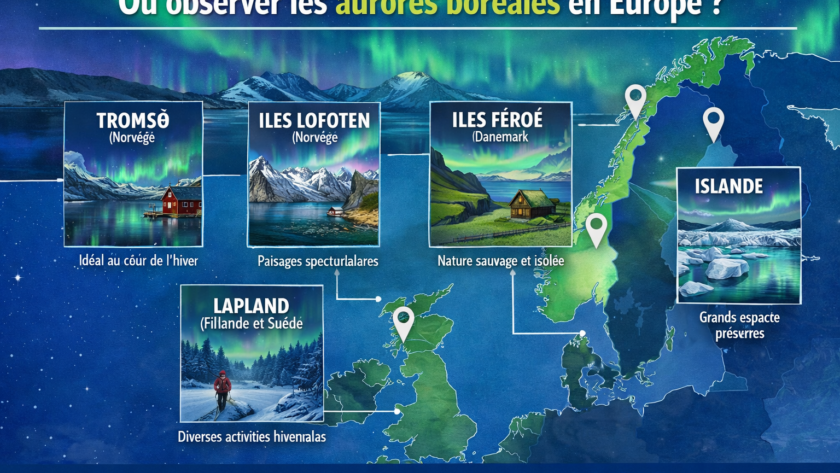 Où observer les aurores boréales en Europe ?