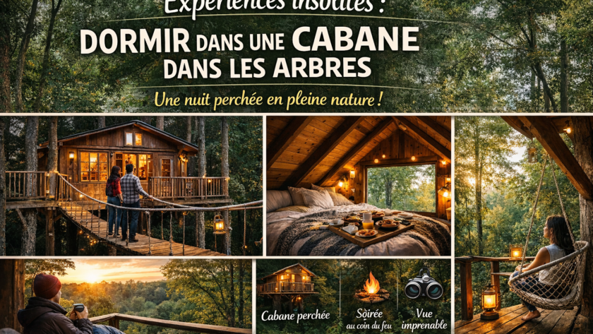 Expériences insolites : dormir dans une cabane dans les arbres