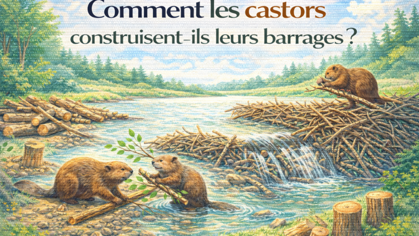 Comment les castors construisent-ils leurs barrages ?