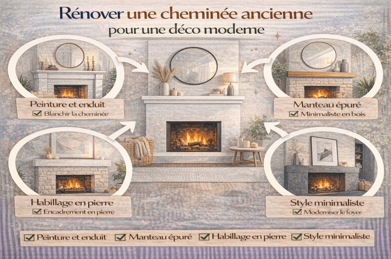 Rénover une cheminée ancienne pour une déco moderne