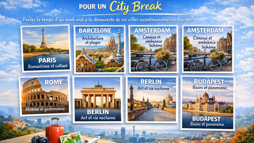 Les destinations idéales pour un city break