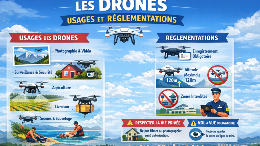 Les drones : usages et règlementations