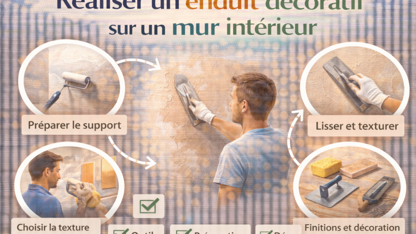 Réaliser un enduit décoratif sur un mur intérieur