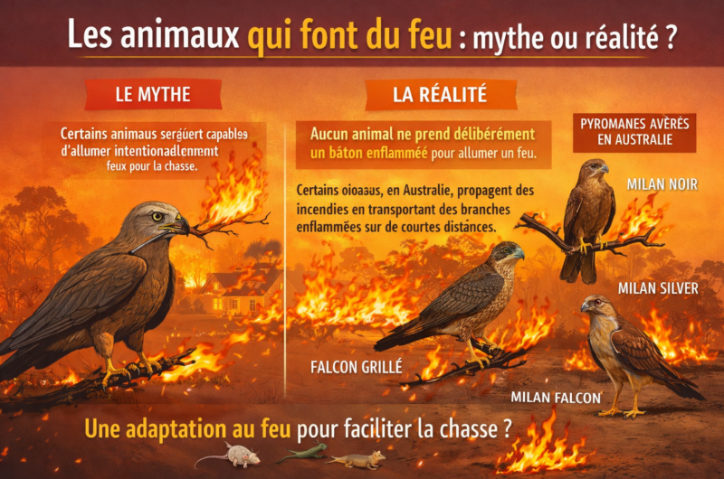 Les animaux qui font du feu : mythe ou réalité ?