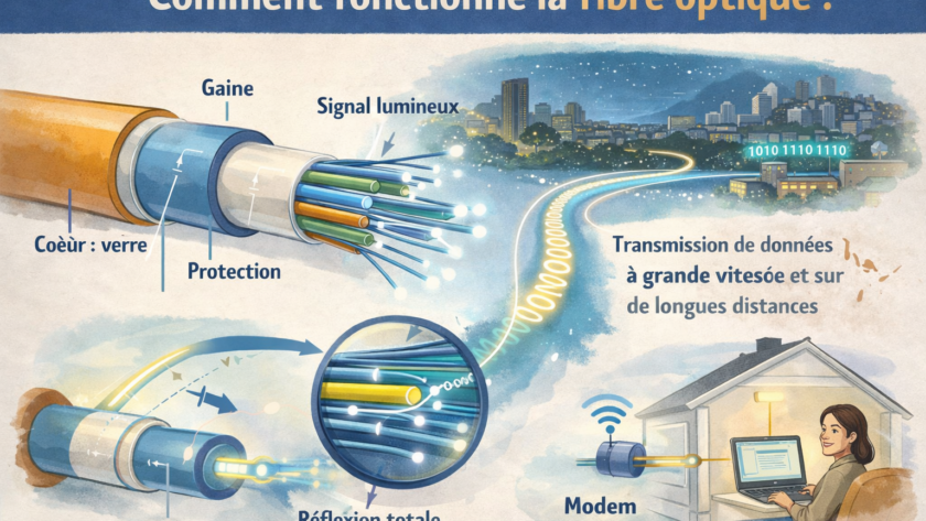 Comment fonctionne la fibre optique ?