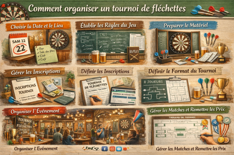 Comment organiser un tournoi de fléchettes