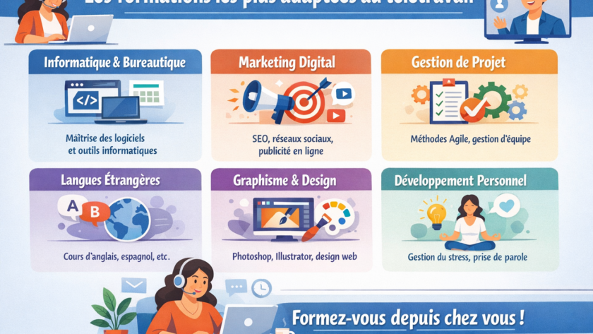 Les formations les plus adaptées au télétravail
