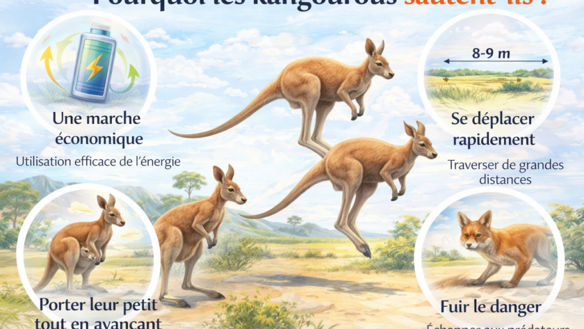 Pourquoi les kangourous sautent-ils ?