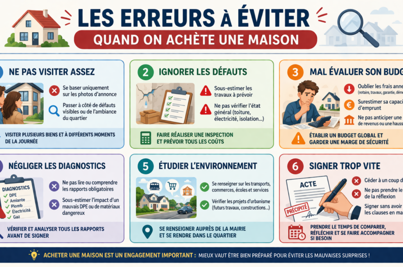 Les erreurs à éviter quand on achète une maison