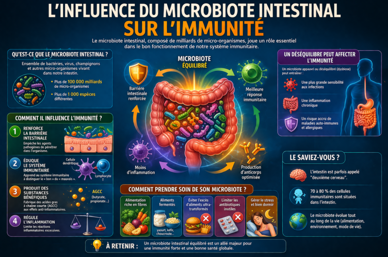 L’influence du microbiote intestinal sur l’immunité