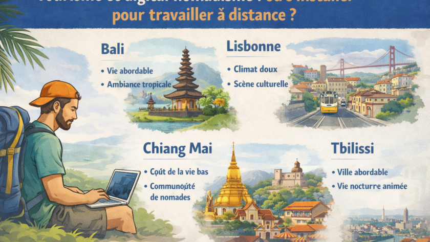 Tourisme et digital nomadisme : où s’installer pour travailler à distance ?