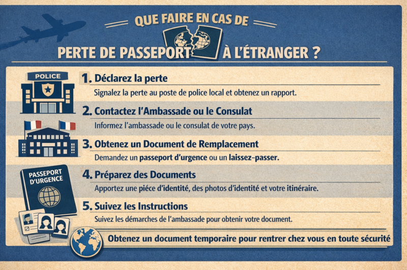Que faire en cas de perte de passeport à l’étranger ?