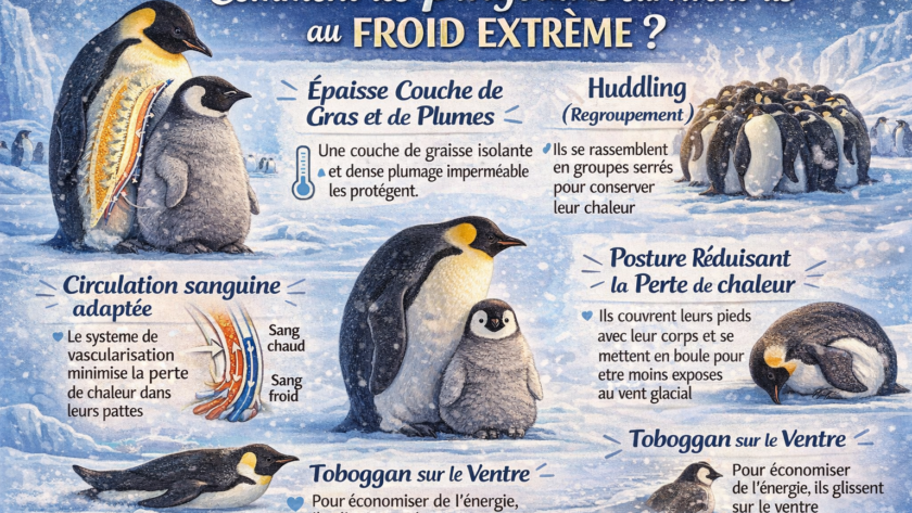 Comment les pingouins survivent-ils au froid extrême ?