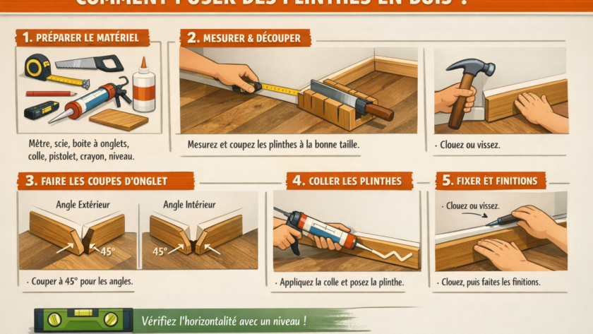 Comment poser des plinthes en bois ?