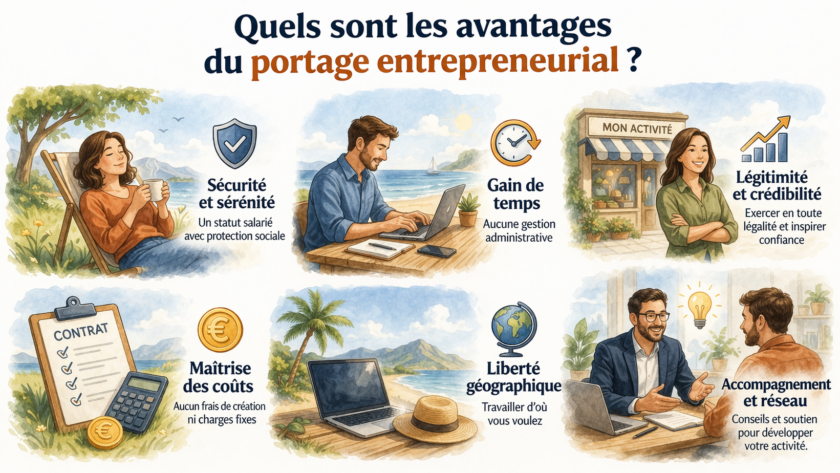 Quels sont les avantages du portage entrepreneurial ?