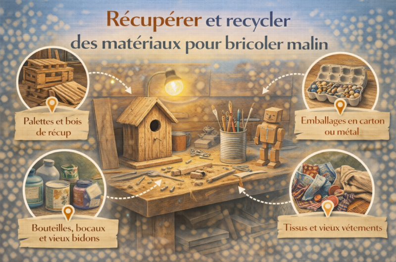 Récupérer et recycler des matériaux pour bricoler malin