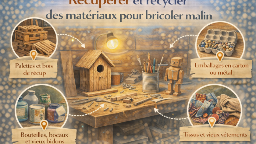Récupérer et recycler des matériaux pour bricoler malin