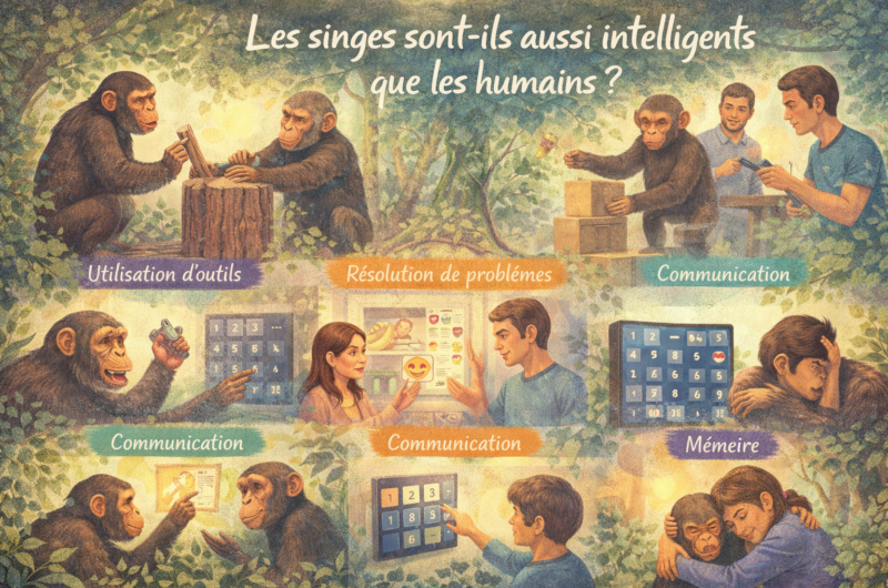 Les singes sont-ils aussi intelligents que les humains ?