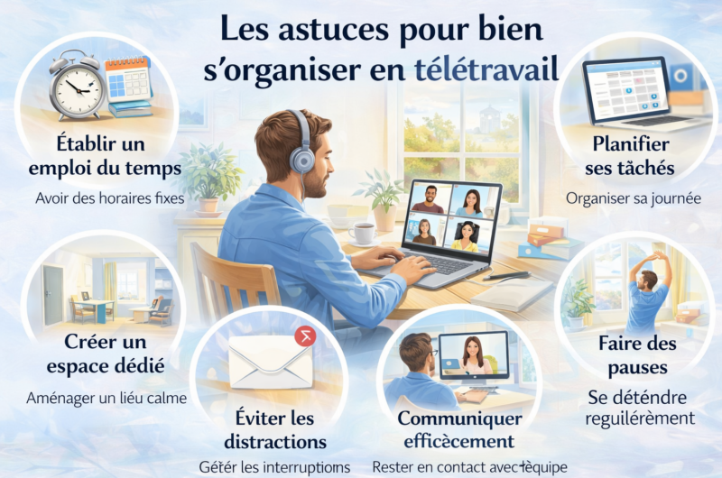 Les astuces pour bien s’organiser en télétravail