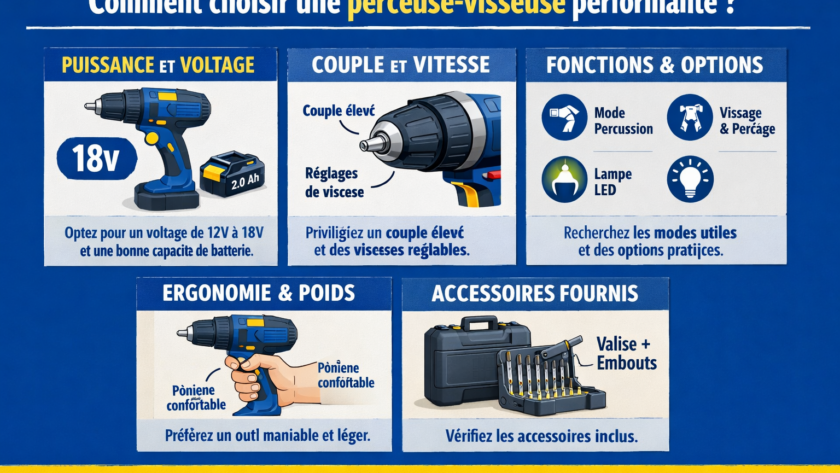 Comment choisir une perceuse-visseuse performante ?