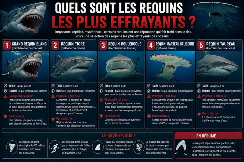 Quels sont les requins les plus effrayants ?