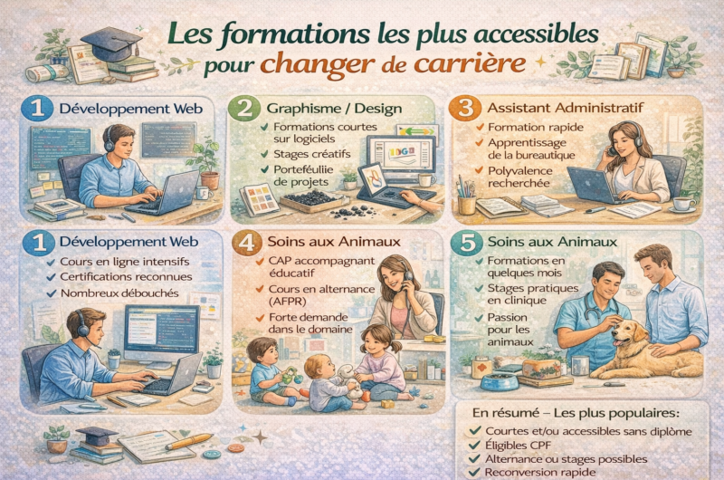 Les formations les plus accessibles pour changer de carrière