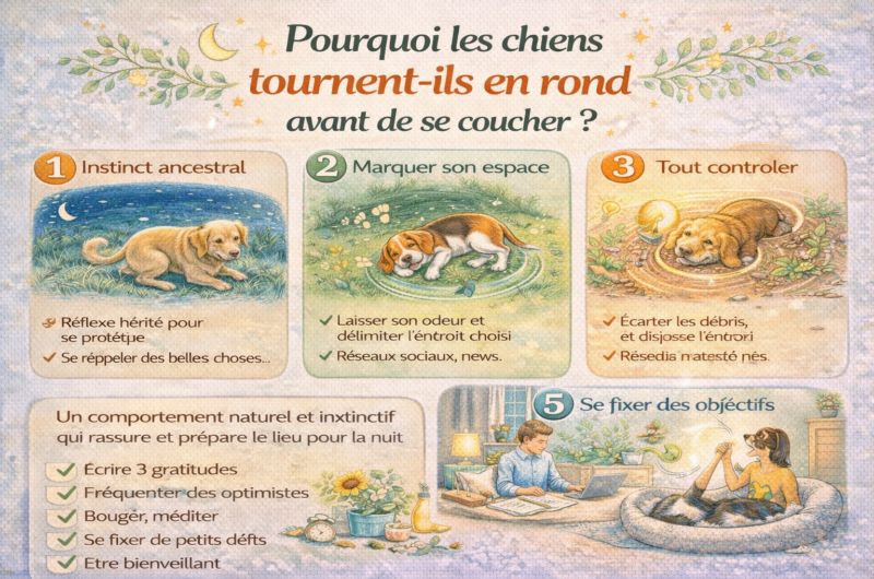 Pourquoi les chiens tournent-ils en rond avant de se coucher ?
