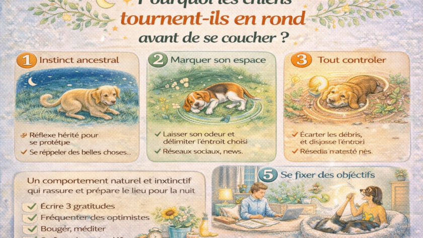 Pourquoi les chiens tournent-ils en rond avant de se coucher ?