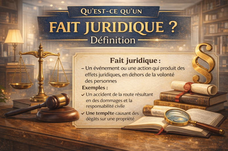 Qu’est-ce qu’un fait juridique ? Définition