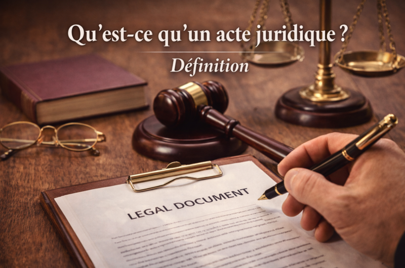 Qu’est-ce qu’un acte juridique ? Définition