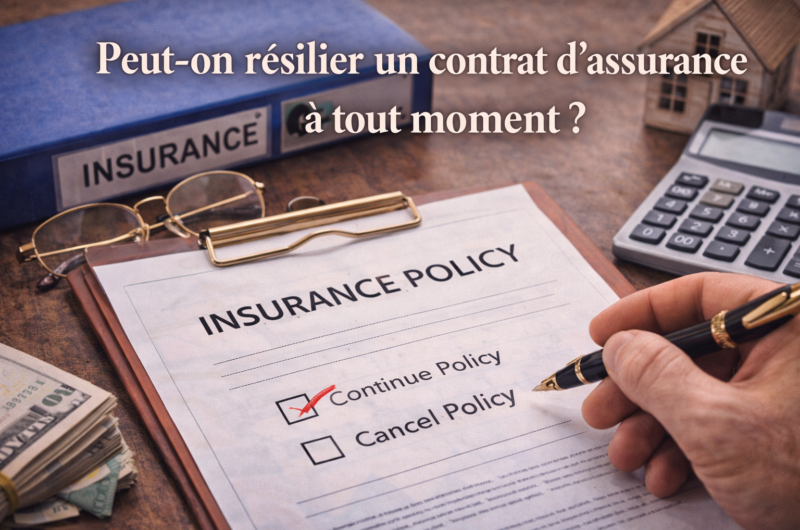 Peut-on résilier un contrat d’assurance à tout moment ?