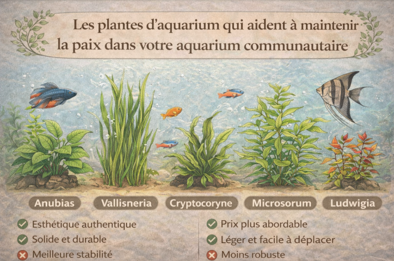 Les plantes d’aquarium qui aident à maintenir la paix dans votre aquarium communautaire