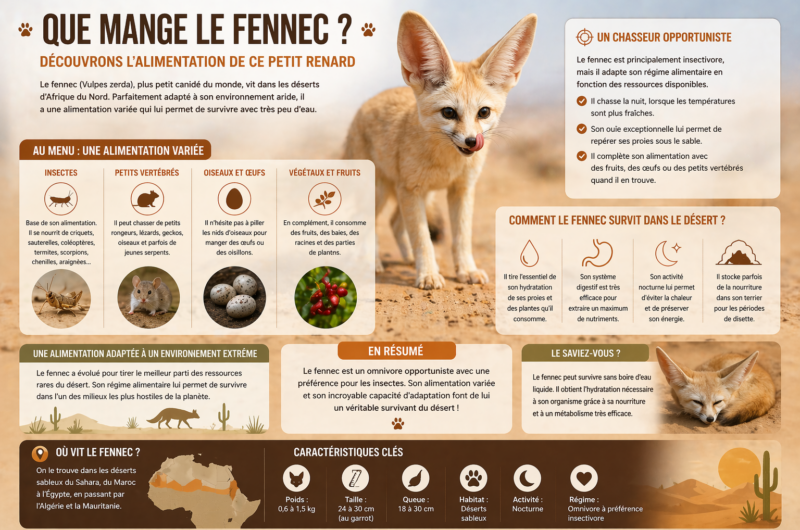 Que mange le fennec ? Découvrons l’alimentation de ce petit renard