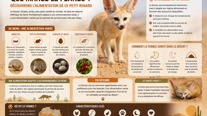 Que mange le fennec ? Découvrons l’alimentation de ce petit renard