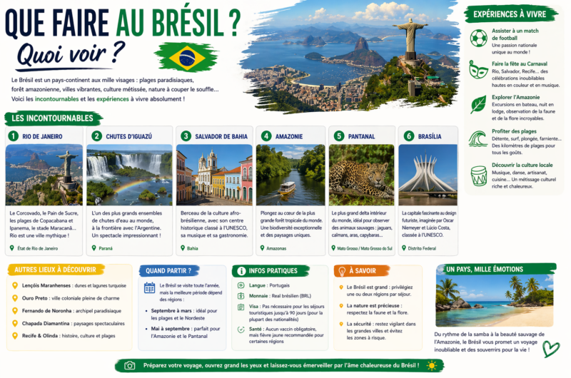 Que faire au Brésil ? Quoi voir ?
