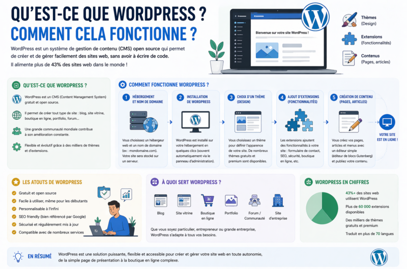 Qu’est-ce que WordPress ? Comment cela fonctionne ?