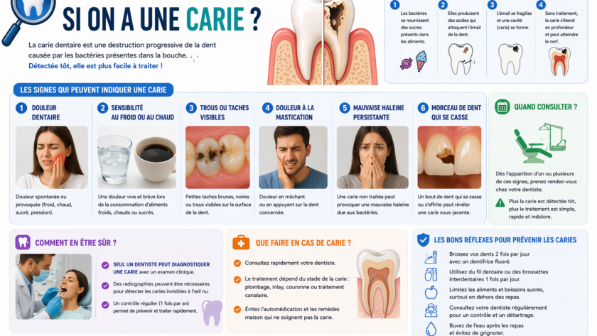 Comment savoir si on a une carie ?
