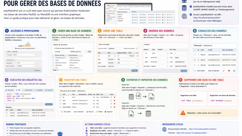 Comment utiliser PhpMyAdmin pour gérer des bases de données