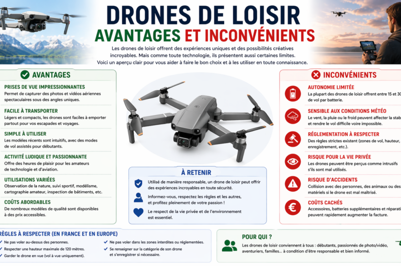 Avantages et inconvénients à utiliser un drone de loisir