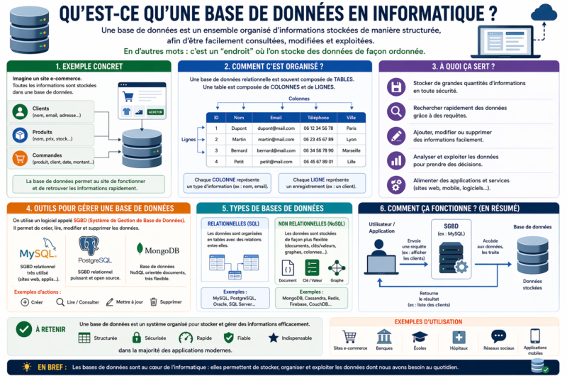 Qu’est-ce qu’une base de données en informatique ?