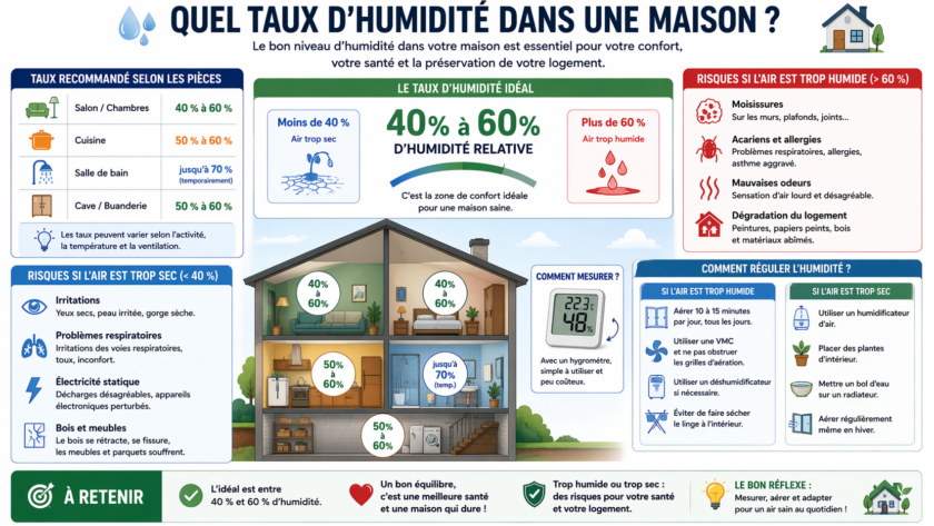 Quel taux d’humidité dans une maison ?
