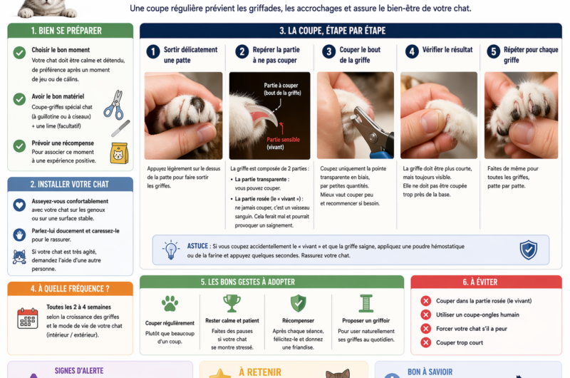 Comment couper les griffes d’un chat ?