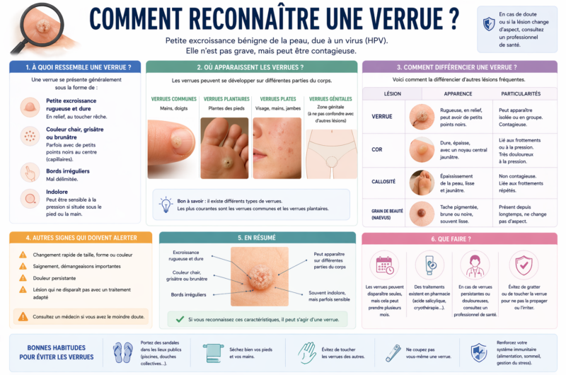 Comment reconnaitre une verrue ?