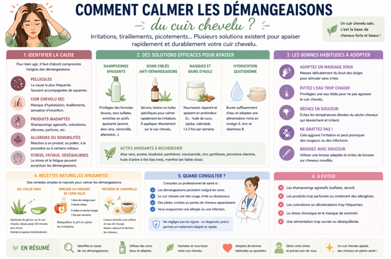 Comment calmer les démangeaisons du cuir chevelu ?